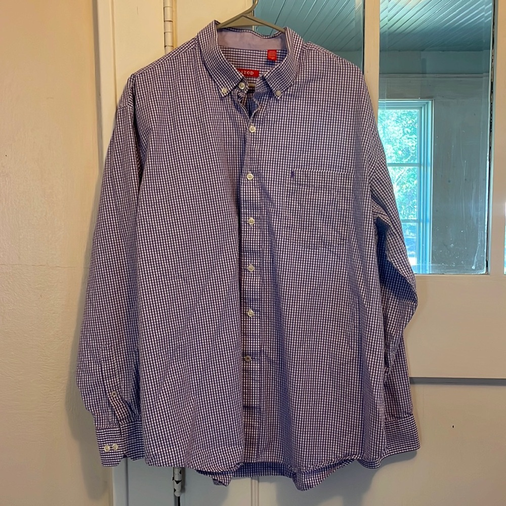 Men’s IZOD Purple Checkered Shirt